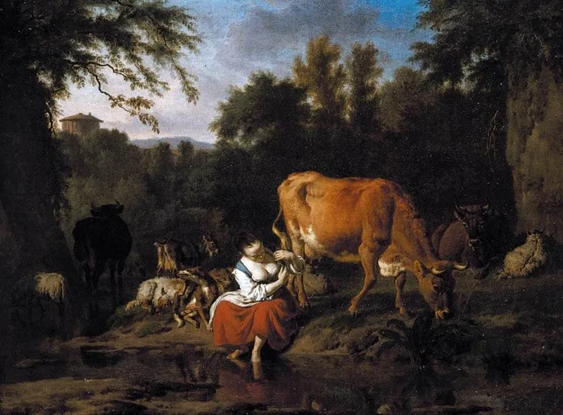 A Classical Landscape by Adriaen van de Velde, 1671