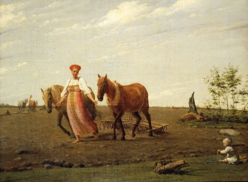 In the Fields. Spring by Alexey Venetsianov