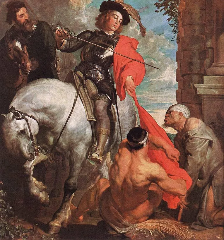 St Martin Dividing his Cloak by Anthony van Dyck, 1618