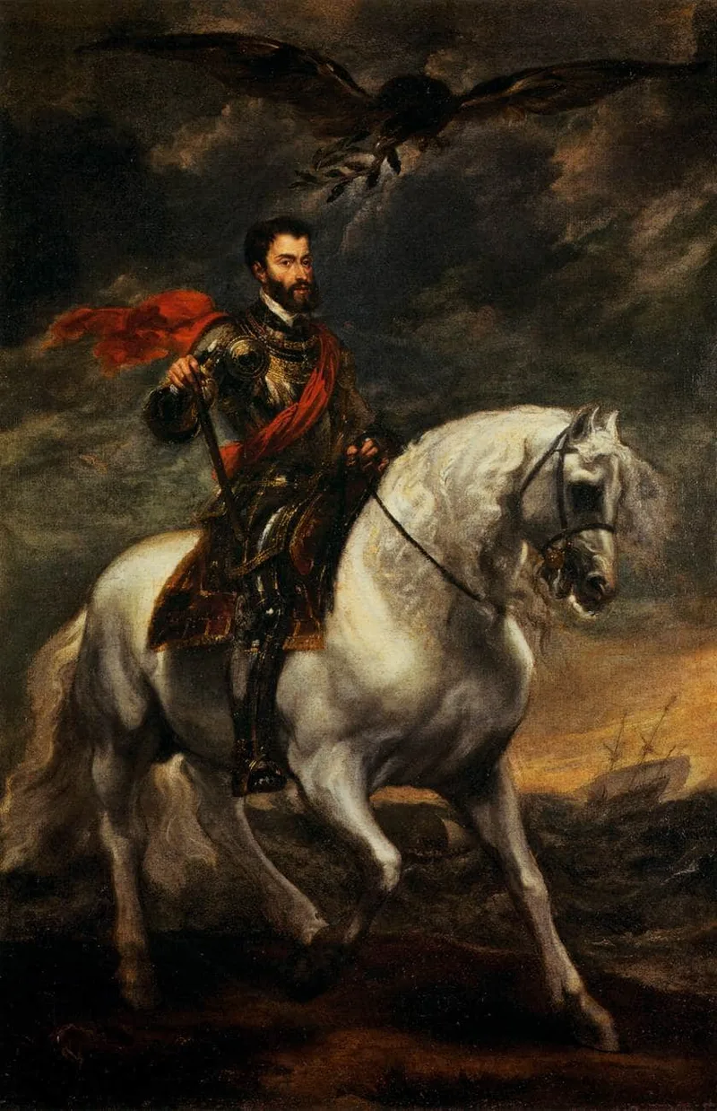 Emperor Charles V on Horseback by Anthony van Dyck, 1620