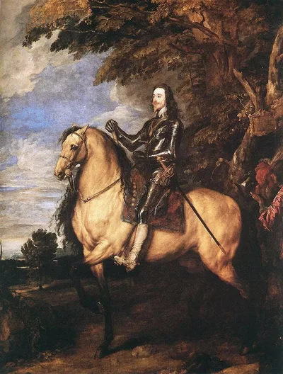Charles I on horseback by Anthony van Dyck