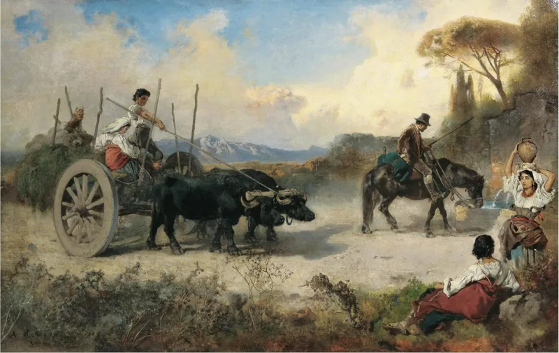 The watering place by Anton Romako, 1876