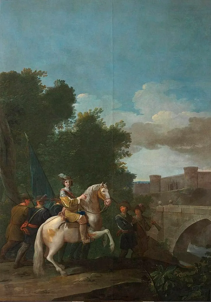 An Officer on horseback and four foot Soldiers by Antonio González Velázquez, 1778
