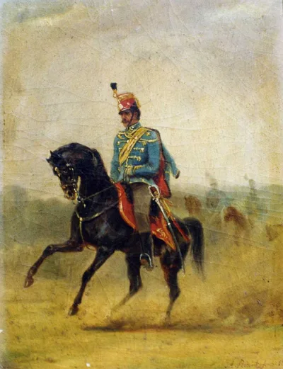 Hungarian Hussar by August von Pettenkofen