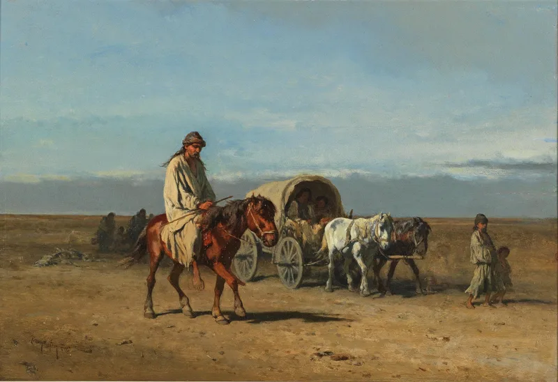 Migrating gypsies by August von Pettenkofen, 1856