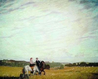 Ride. Boris and Yu. Kustodiyevs by Boris Kustodiev