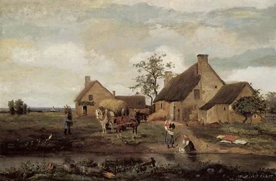 A Farm in the Nievre by Camille Corot