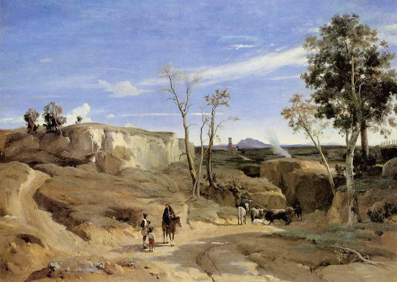 La Cervara, the Roman Countryside by Camille Corot, 1830