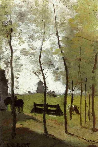 Near Rotterdam by Camille Corot