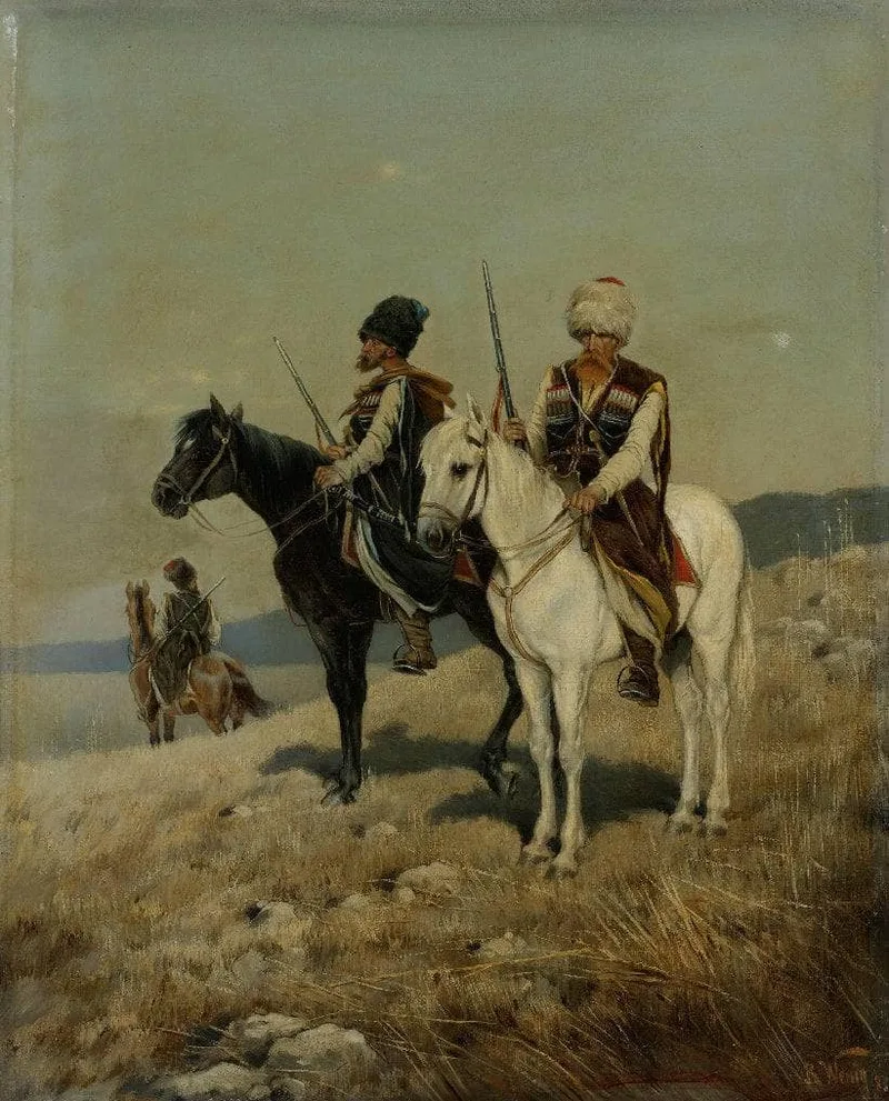 Cossacks on Horseback by Carl Wenig