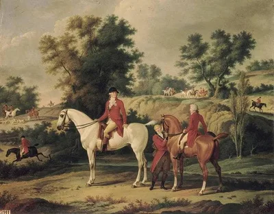 Portraits Équestres En Costume De Chasse De Louis Philippe, Duc D"orléans Et De Son Fils Le Duc De Chartres by Carle Vernet