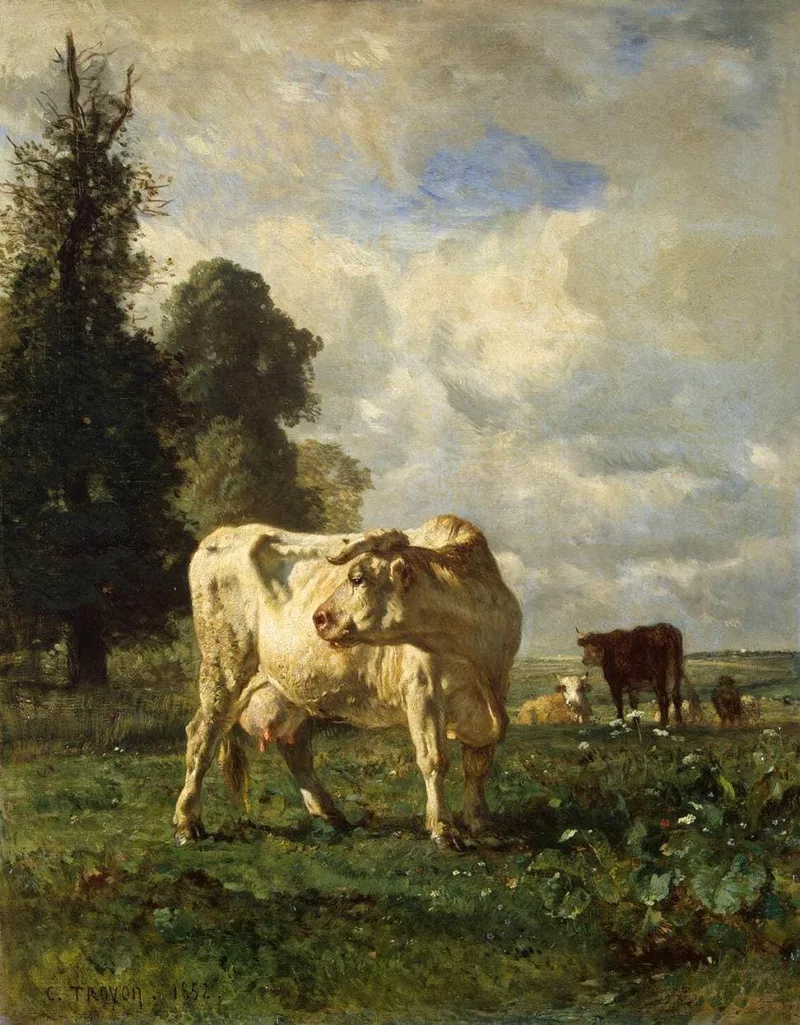 Cows in the Field by Constant Troyon, 1852