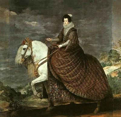 Queen Isabel of Bourbon Equestrian by Diego Velazquez