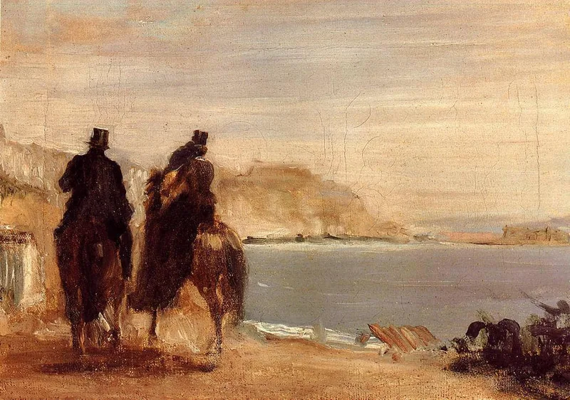 Promenade by the Sea by Edgar Degas, 1860