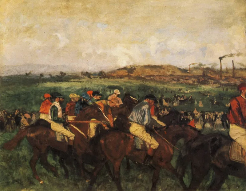 Gentlemen Jockeys before the Start by Edgar Degas, 1862