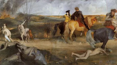 Scene of War in the Middle Ages by Edgar Degas