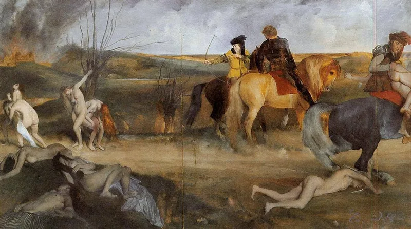 Scene of War in the Middle Ages by Edgar Degas, 1865