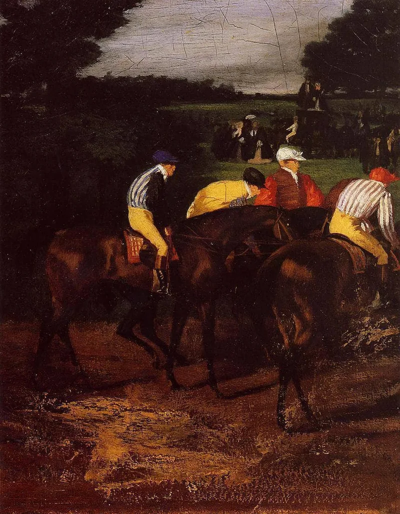 Jockeys at Epsom by Edgar Degas, 1862