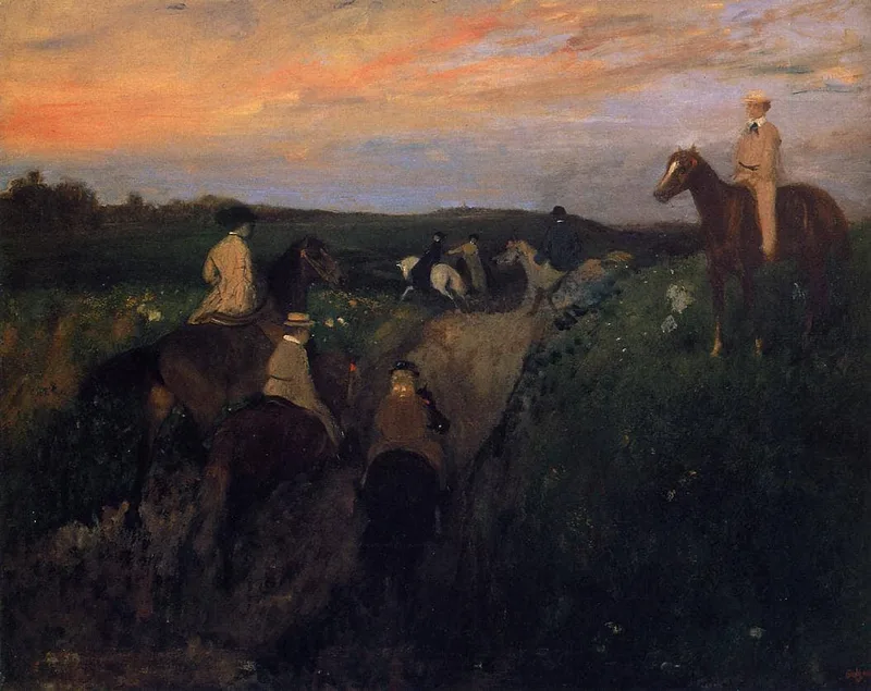 The Promenade on Houseback by Edgar Degas, 1868