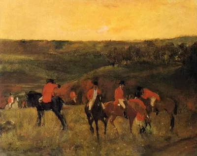 The Start of the Hunt by Edgar Degas