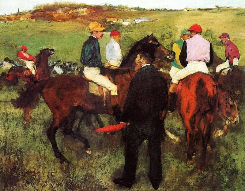Racehorses at Longchamp by Edgar Degas, 1874