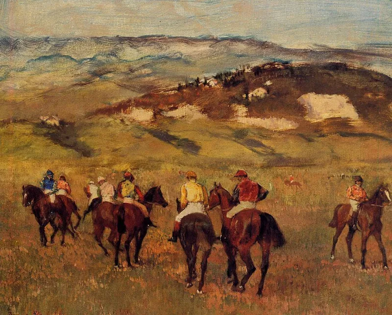 Racehorses by Edgar Degas, 1884