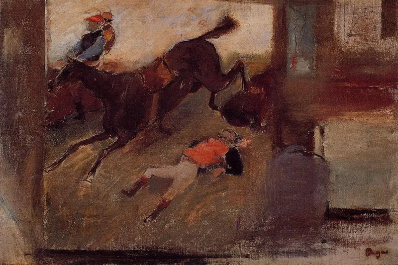 Studio Interior with "The Steeplechase" by Edgar Degas, 1881