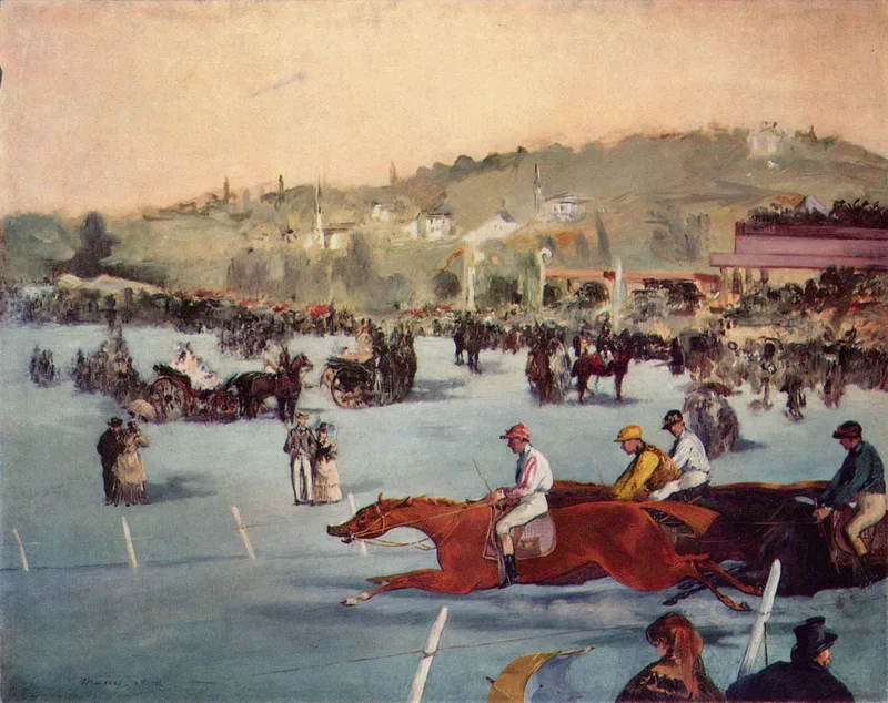 The Races in the Bois de Boulogne by Edouard Manet, 1872