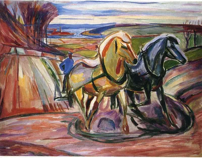 Spring Plowing by Edvard Munch