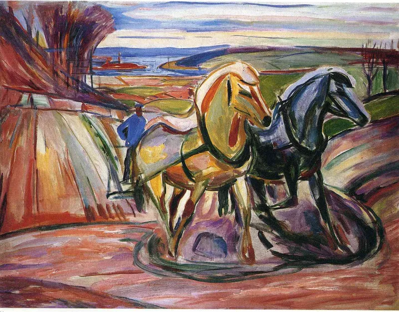 Spring Plowing by Edvard Munch, 1916
