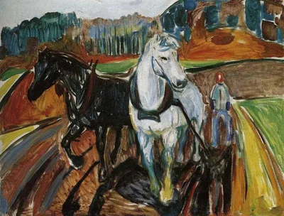 Horse Team by Edvard Munch