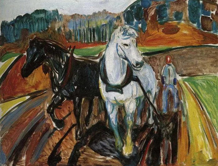 Horse Team by Edvard Munch, 1919