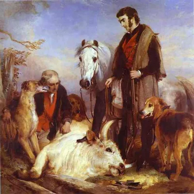 Death of the Wild Bull by Edwin Henry Landseer