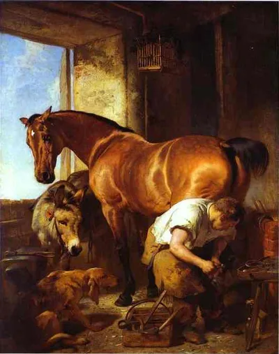 Shoeing by Edwin Henry Landseer