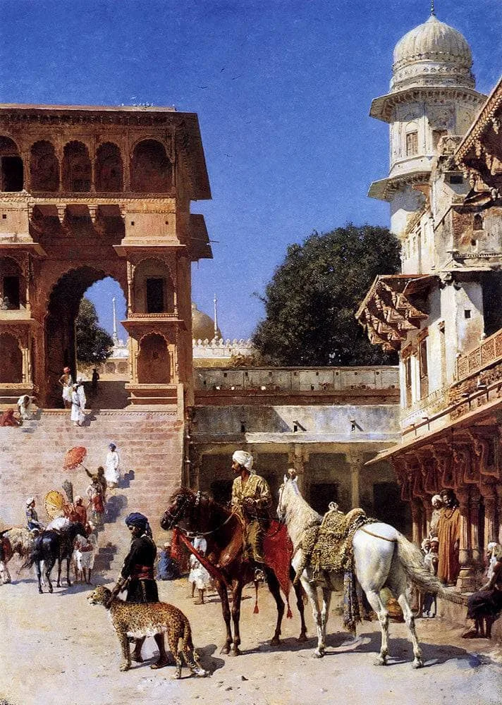 Departure For The Hunt by Edwin Lord Weeks, 1885