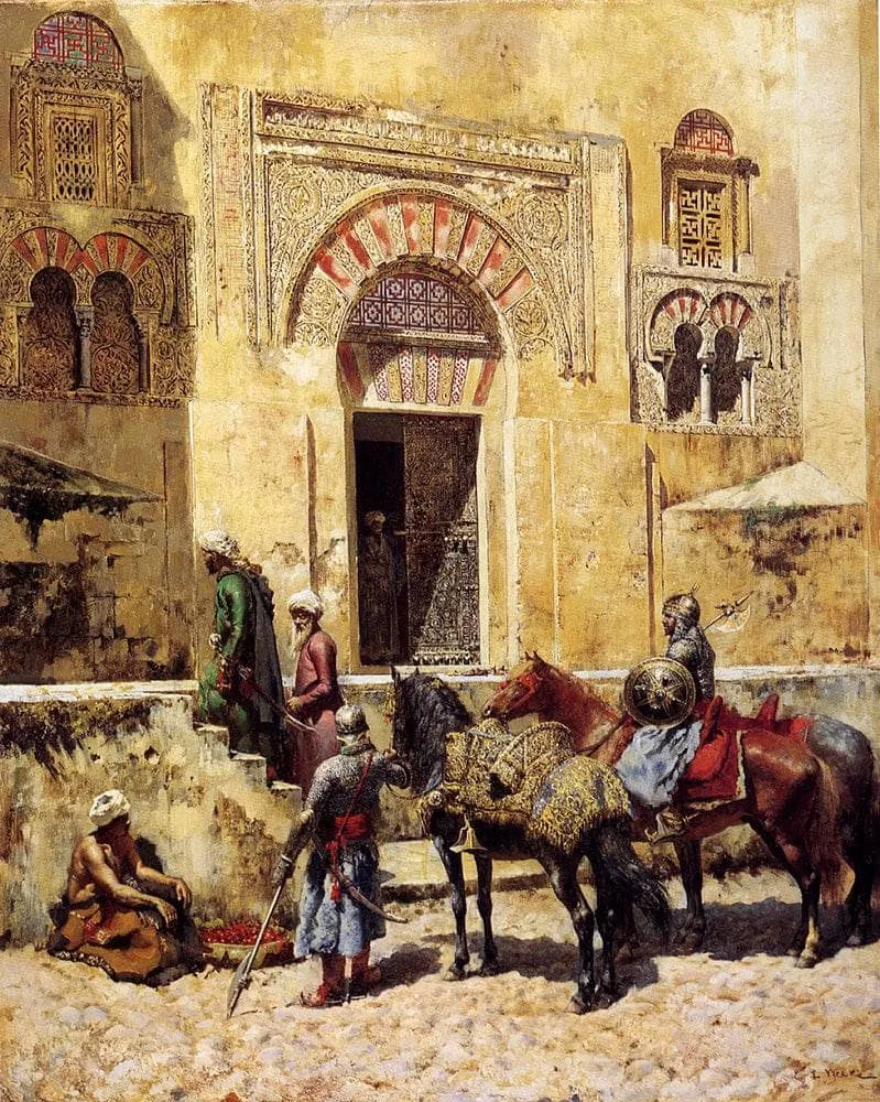 Entering The Mosque by Edwin Lord Weeks, 1885