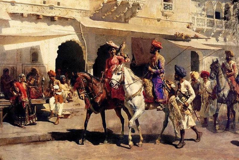 Leaving For The Hunt At Gwalior by Edwin Lord Weeks, 1887
