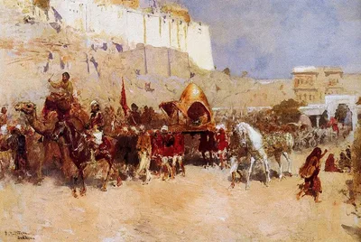Wedding Procession, Jodhpur by Edwin Lord Weeks