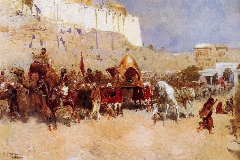 Wedding Procession, Jodhpur by Edwin Lord Weeks