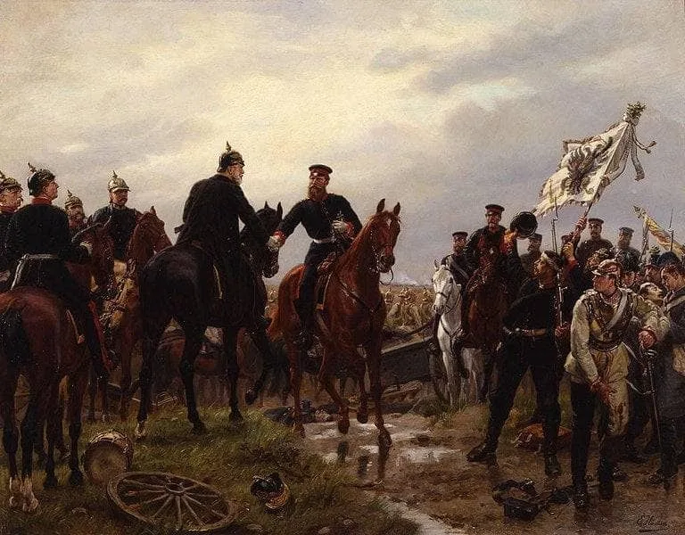 Die Schlacht Bei Königgrätz by Emil Hünten, 1885