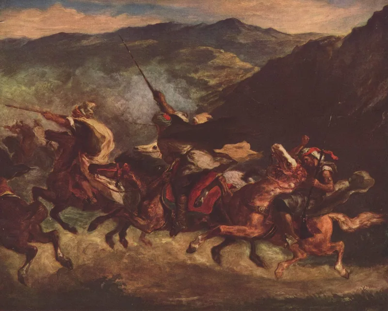Moroccan Fantasia by Eugene Delacroix, 1847
