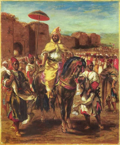 Portrait of the Sultan of Morocco by Eugene Delacroix