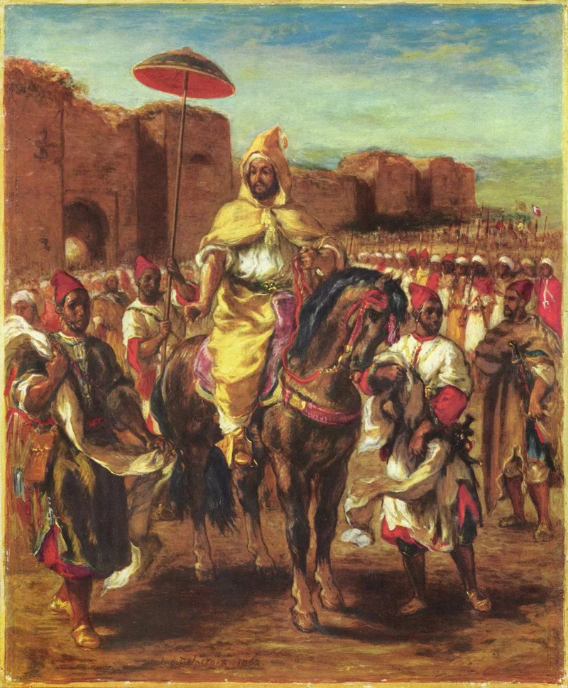 Portrait of the Sultan of Morocco by Eugene Delacroix, 1862