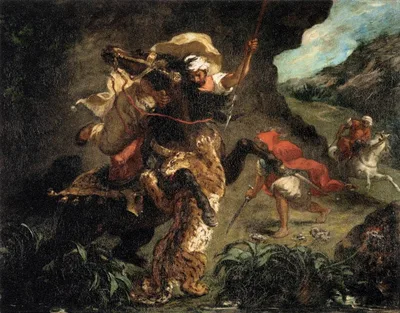 Tiger Hunt by Eugene Delacroix
