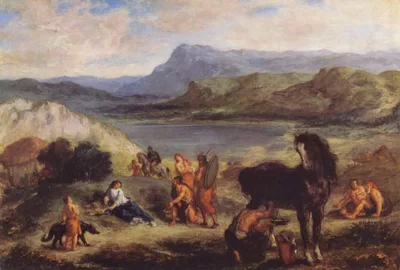 Ovid among the Scythians by Eugene Delacroix