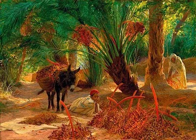 La Récolte Des Dattes by Eugène Girardet