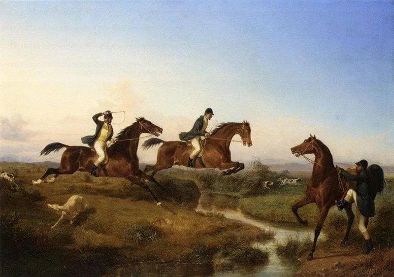 Hunting in the Neopolitan Countryside by Filippo Palizzi, 1847