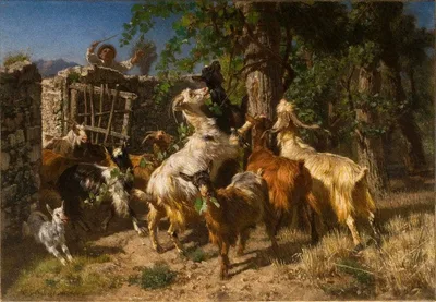 Goats by Filippo Palizzi
