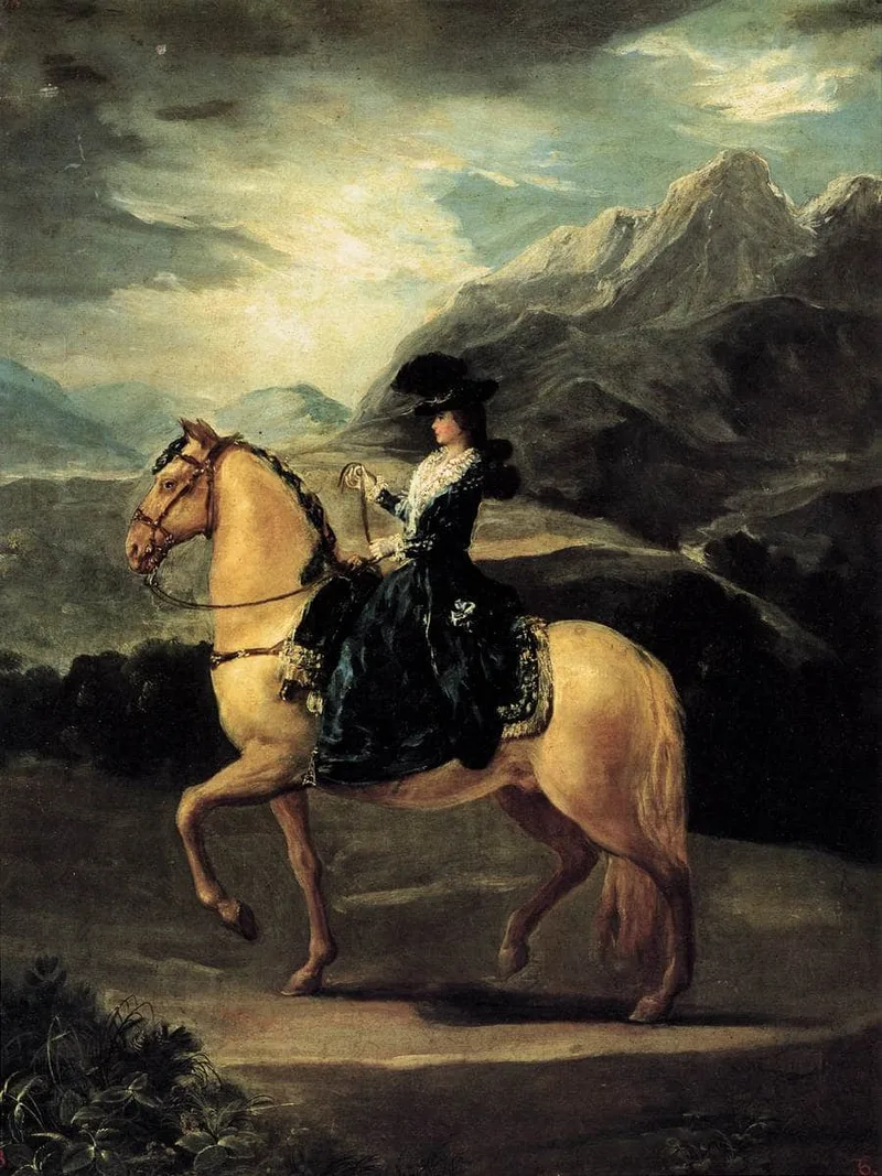 Portrait of Maria Teresa de Vallabriga on horseback by Francisco Goya, 1783