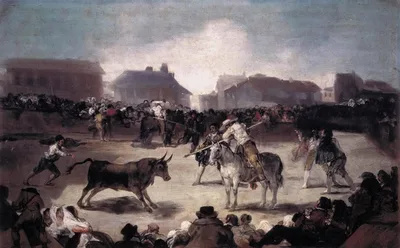 A Village Bullfight by Francisco Goya